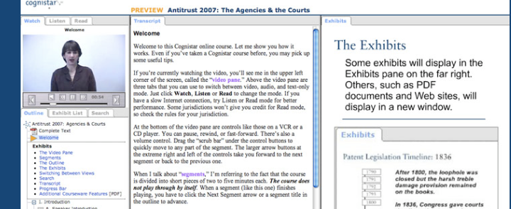 Cognistar legal education platform 2