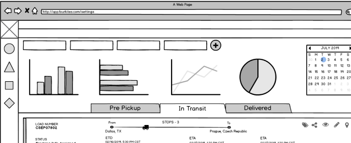 FourKites driver app screens