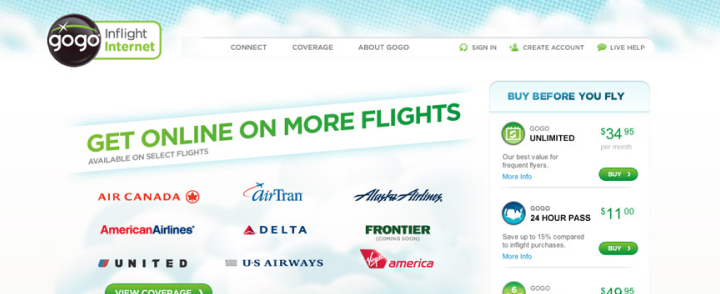 Gogo inflight internet product design 1