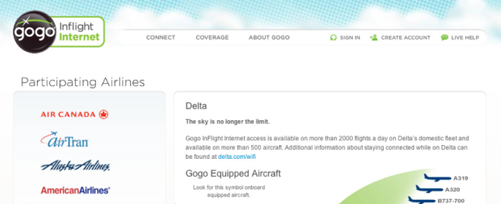 Gogo inflight internet product design 2